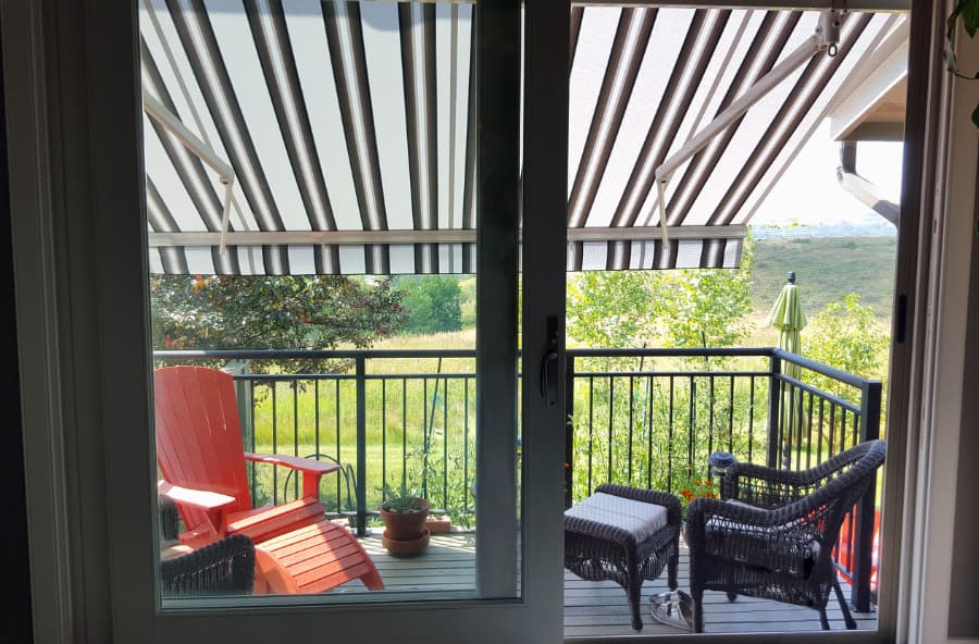 Awning and Balcony Overlooking Field